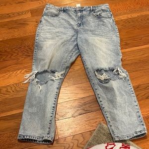 Blue Boyfriend Jeans